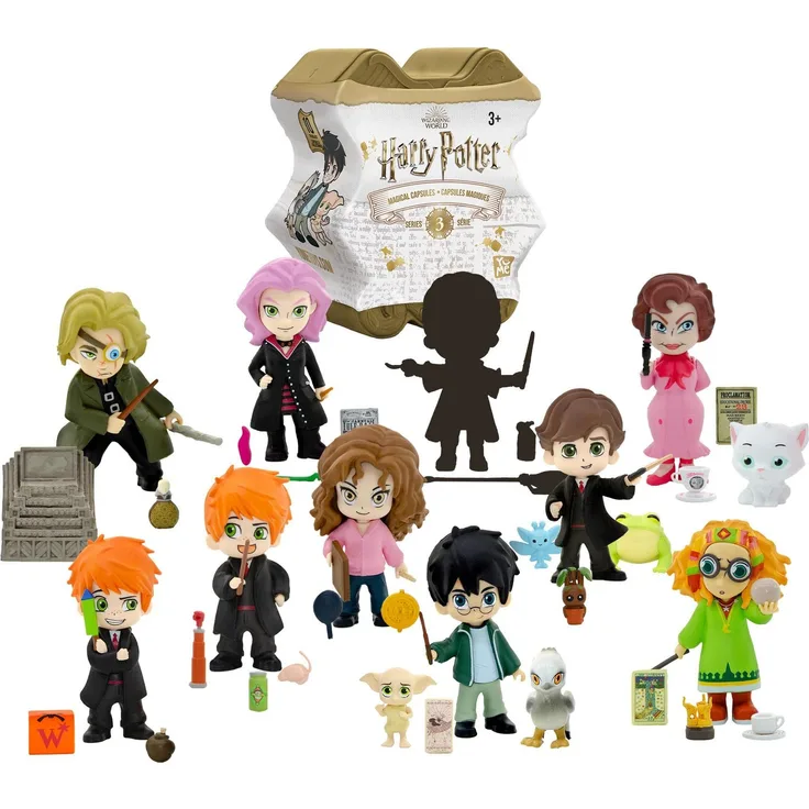 Famosa Harry Potter Serie 3 magische Kapseln, mit 10 verschiedenen Figuren aus Filmen, Puppen und Zubehör für Neue Charaktere, zufällige Modell-Versand