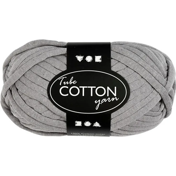 Baumwoll-Schlauchgarn Schlauchgarn aus 100% Baumwolle mit Nylonfüllung zur Verstärkung - besonders geeignet zum Stricken/Häkeln von Kissen- Decken- Poufs- Taschen etc.