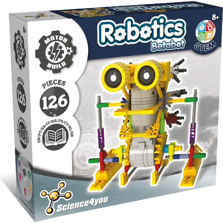 Science4you - Robotik Betabot, EIN Roboter Bausatz mit 126 Stücke - Roboter Selber Bauen mit Dieser Elektronik Baukasten,, Lernspiel UNT Konstruktionsspielzeug fur Kinder ab 8 Jahre – Bild 1