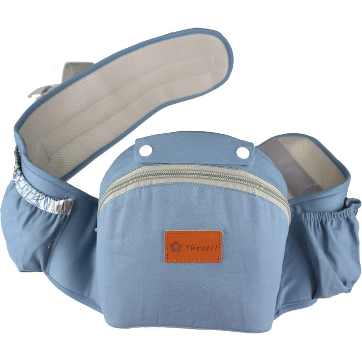 ThreeH Hüftsitzträger Baby Komfortable Taillentrage mit großer Kapazität BC27 (Blue)