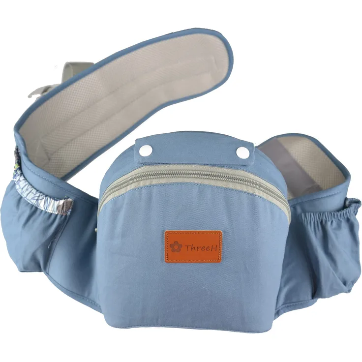 ThreeH Hüftsitzträger Baby Komfortable Taillentrage mit großer Kapazität BC27 (Blue)
