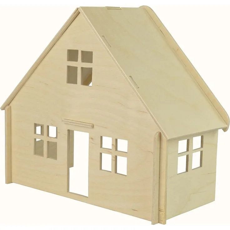 PEBARO Holzbausatz Puppenhaus klein