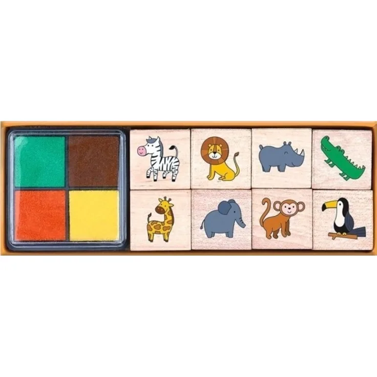 Moses Wooden Stamps - Wild Animals - Africa