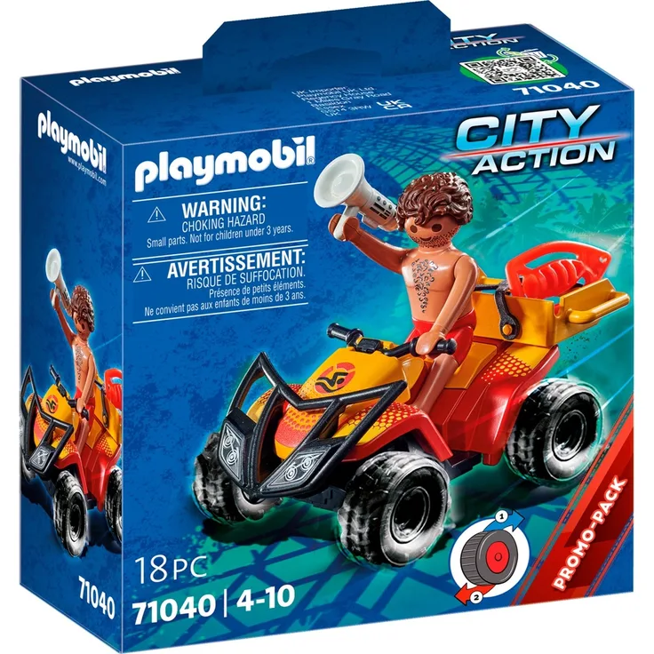 PLAYMOBIL City Action 71040 'Rettungsschwimmer-Quad', 18 Teile, ab 4 Jahren