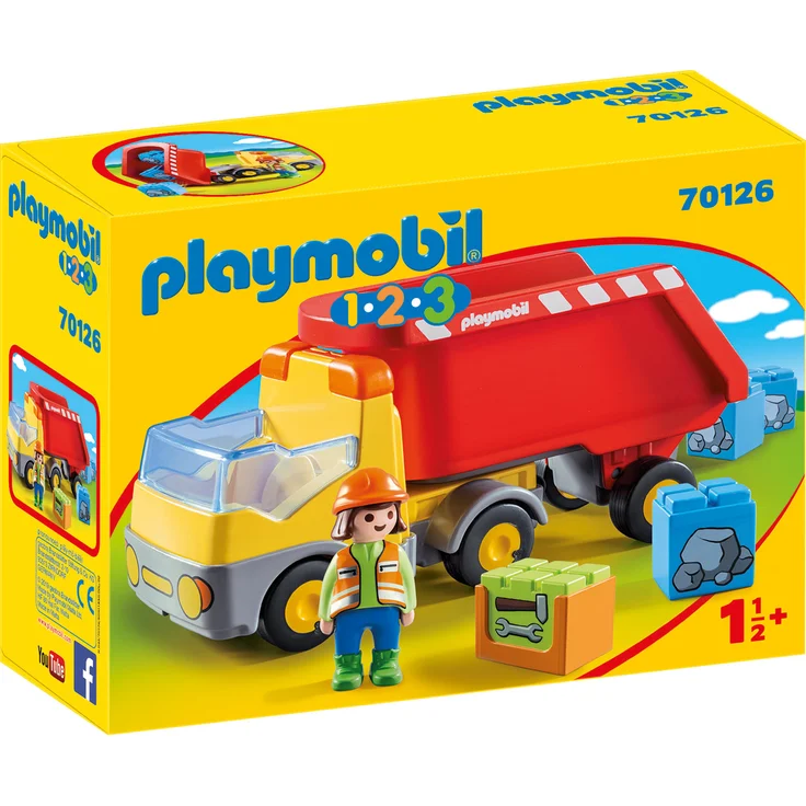 Playmobil 1.2.3 70126 'Kipplaster', 6 Teile, ab 1,5 Jahren - Preisvergleich – Bild 1
