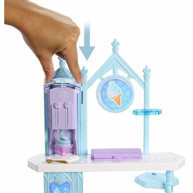 Mattel Disney Frozen Elsa and Olafs Ice Cream Stand Backdrop – Bild 3