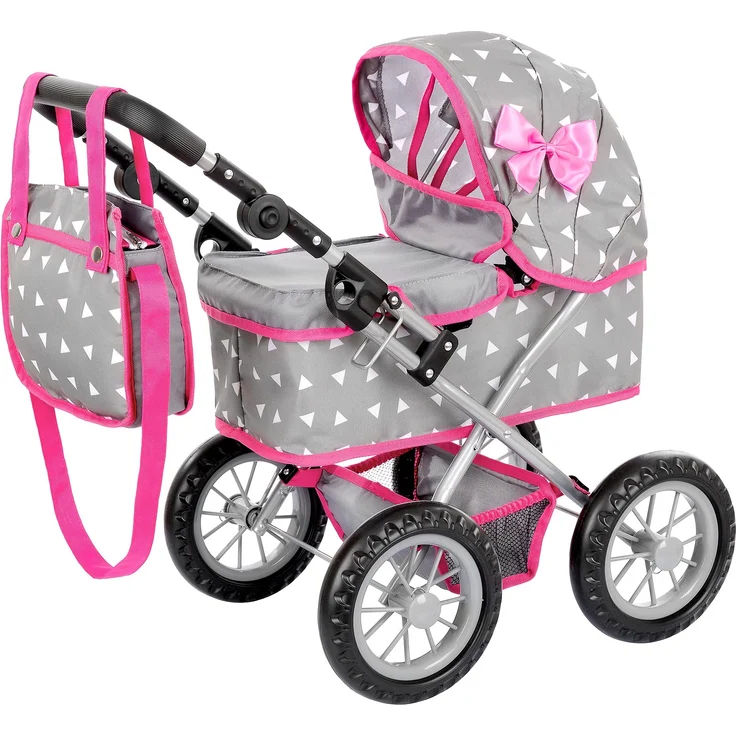 Kinderplay Puppenwagen ab 2 Jahre, Puppenbuggy ab 2 Jahre - Leichte und Stabile Konstruktion, Höhenverstellbar von 33 bis 63 cm, Spielzeug ab 2 Jahre Mädchen, KP0261S – Bild 1