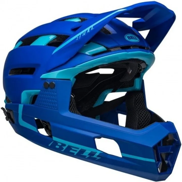 Bell Super Air R Spherical Fahrradhelm - matte/gloss blue 58 - 62 cm