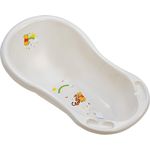 Baby Badewanne 84 cm mit Stöpsel Disney Winnie Pooh perl weiß Babywanne