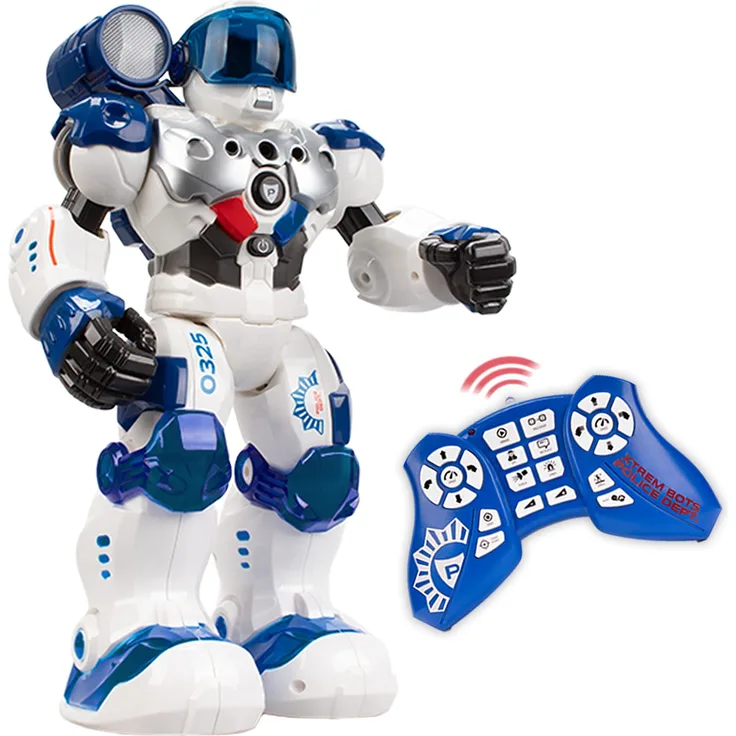 Xtrem Bots - Patrol | Roboter Kinder Ab 6 Jahre | Ferngesteuerte Roboter Blau | Roboter Ferngesteuert Polizei | Ferngesteuerter Roboter | Programmierbarer Roboter