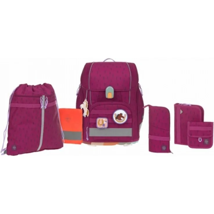 LÄSSIG Schulranzen Set Unique Boxy 7-teilig "Speckles Berry" – Bild 1