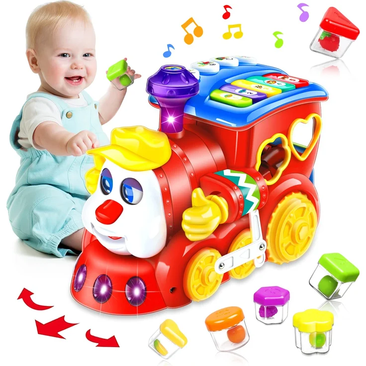 Baby Spielzeug ab 1 Jahr Mädchen Junge Komisch Roter Auto Baby Spielzeug ab 6 9 12 18 Monate mit Musik/Licht Kinderspielzeug ab 1 2 Jahre Kinder Spielzeug Geschenk 1 Jahre Frühes Lernen für Kleinkind – Bild 1