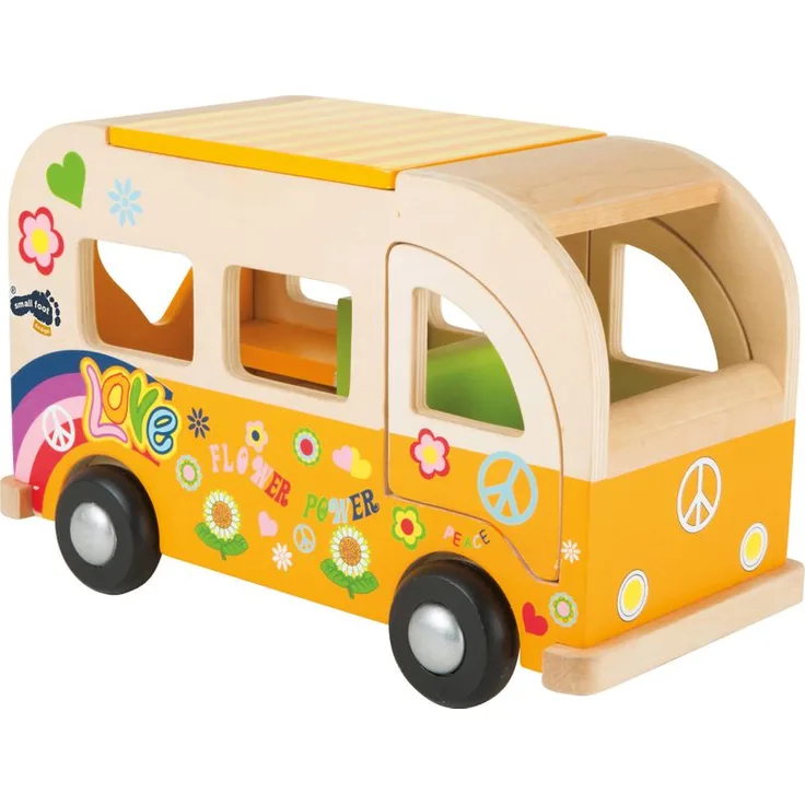 Toller Spielbus "Hippie" aus Holz, 31 x 16 x 19 cm, von Legler
