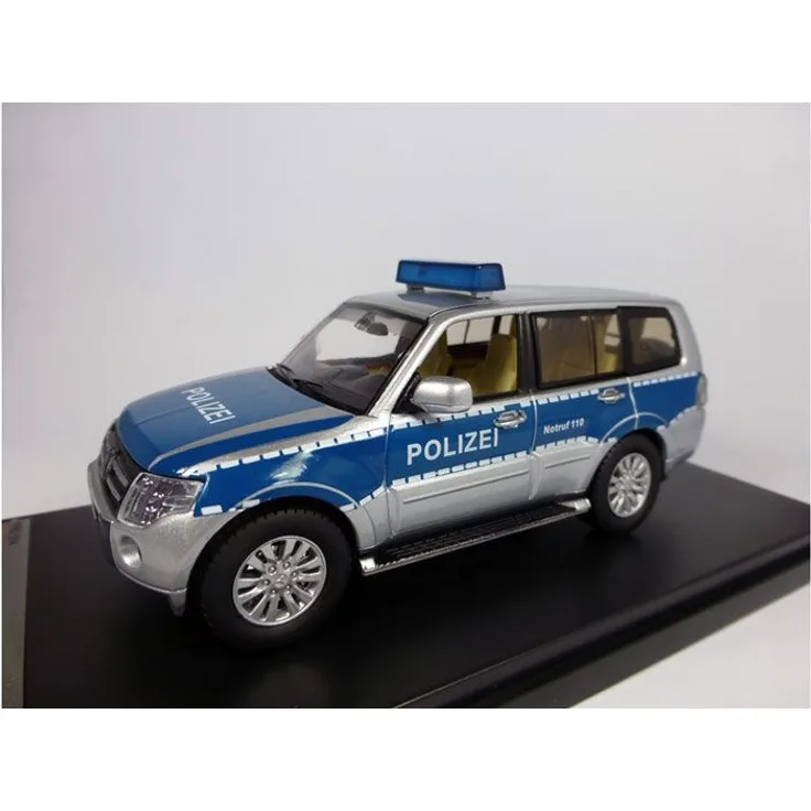 PremiumX PRD504 Mitsubishi Pajero "Polizei" silber/blau Maßstab 1:43 Modellauto