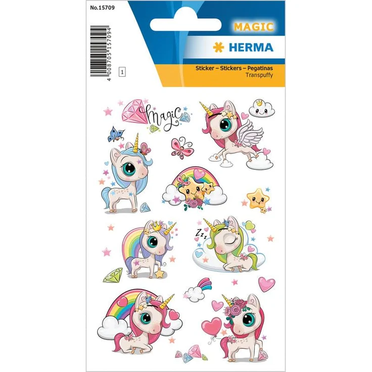 Sticker Verzaubertes Einhorn – Bild 1