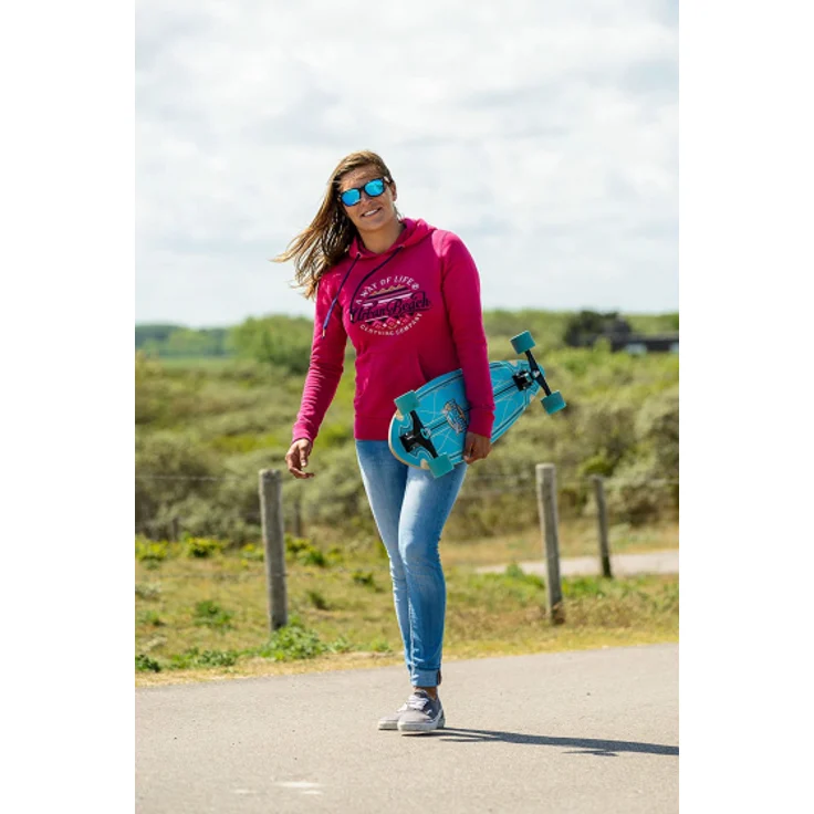 longboard Helix 91 x 24 cm Ahorn blau/schwarz – Bild 3