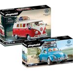 PLAYMOBIL VW 2er-Set: 70176 Volkswagen T1 Camping Bus + 70177 Volkswagen Käfer