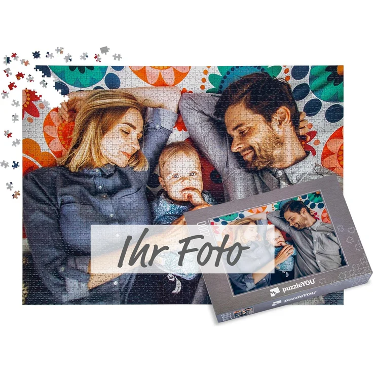 puzzleYOU Fotopuzzle selbst gestalten - Puzzle 48 bis 2000 Teile mit eigenem Bild - Puzzle individuell Bedrucken - inkl. Geschenk-Schachtel - 2000 Teile, Schachtel in Grau – Bild 1