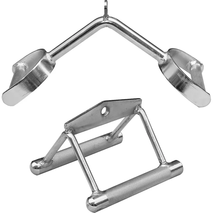 Sporttrend 24 - Seilzug Set Parallelgriff schmal + Rudergriff mit Hufgriff