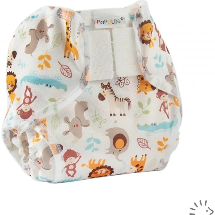Popollini PopoWrap atmungsaktive Überhose, Klettverschluss mit Auslaufschutz (M - 5-10 kg)