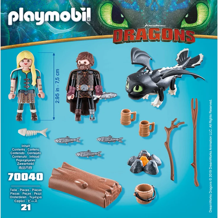 Playmobil Dragons 70040 'Hicks und Astrid mit Babydrachen', 21 Teile, ab 4 Jahren – Bild 3