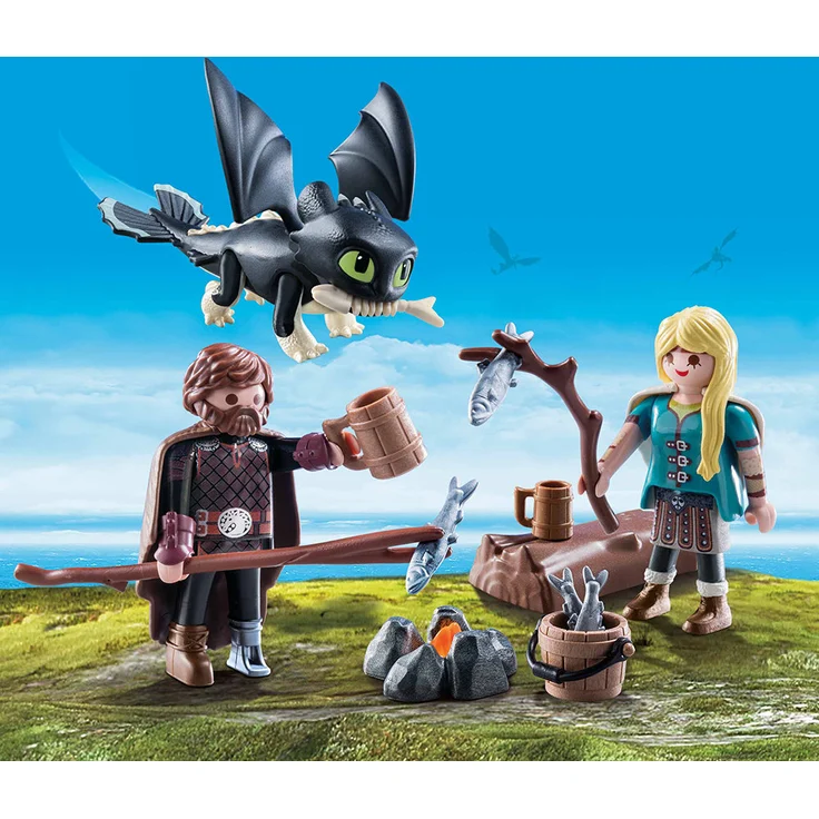 Playmobil Dragons 70040 'Hicks und Astrid mit Babydrachen', 21 Teile, ab 4 Jahren – Bild 4