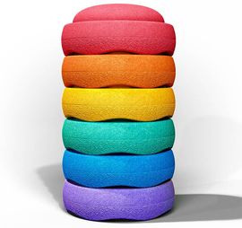 Stapelstein 'Rainbow Classic 6', 6 Stk., mehrfarbig, 27,5 cm Durchmesser, ab 1 Jahr