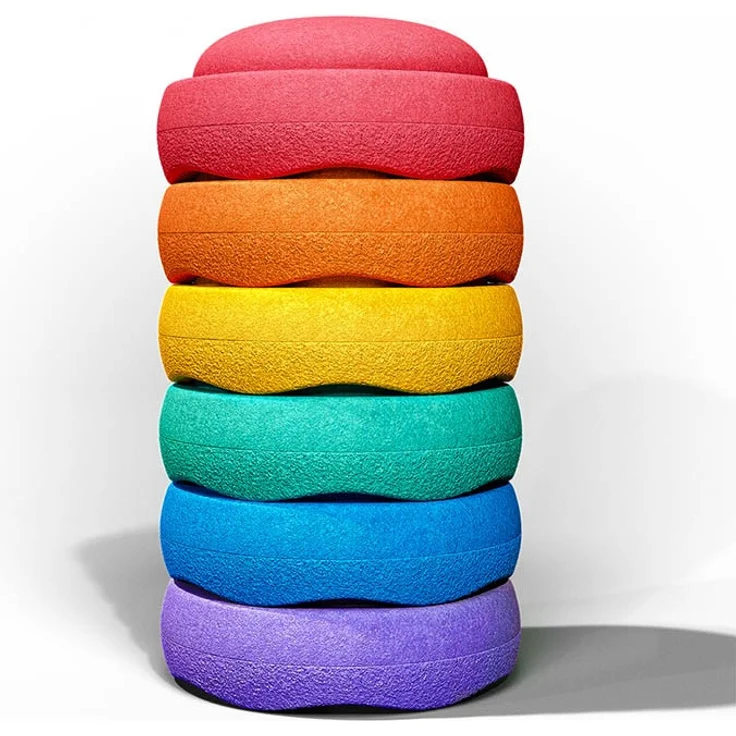 Stapelstein 'Rainbow Classic 6', 6 Stk., mehrfarbig, 27,5 cm Durchmesser, ab 1 Jahr – Bild 1