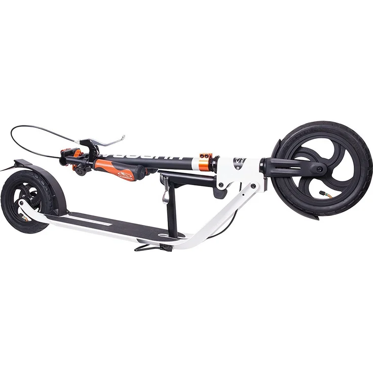 HUDORA 14035 'BigWheel Air 230 Dual Brake' Scooter, höhenverstellbar bis 106,5 cm, klappbar, max. belastbar bis 120 kg, orange/schwarz/weiß - Preisvergleich – Bild 4