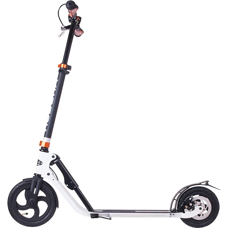HUDORA 14035 'BigWheel Air 230 Dual Brake' Scooter, höhenverstellbar bis 106,5 cm, klappbar, max. belastbar bis 120 kg, orange/schwarz/weiß - Preisvergleich – Bild 2