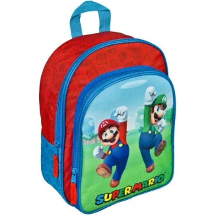 Super Mario - Rucksack - blau/rot