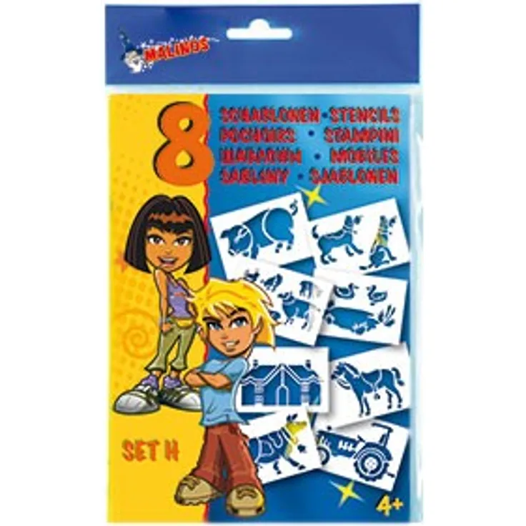 Malinos 301004 Malschablone Kinder Weiß 4 Jahr(e) 8 Stück(e)