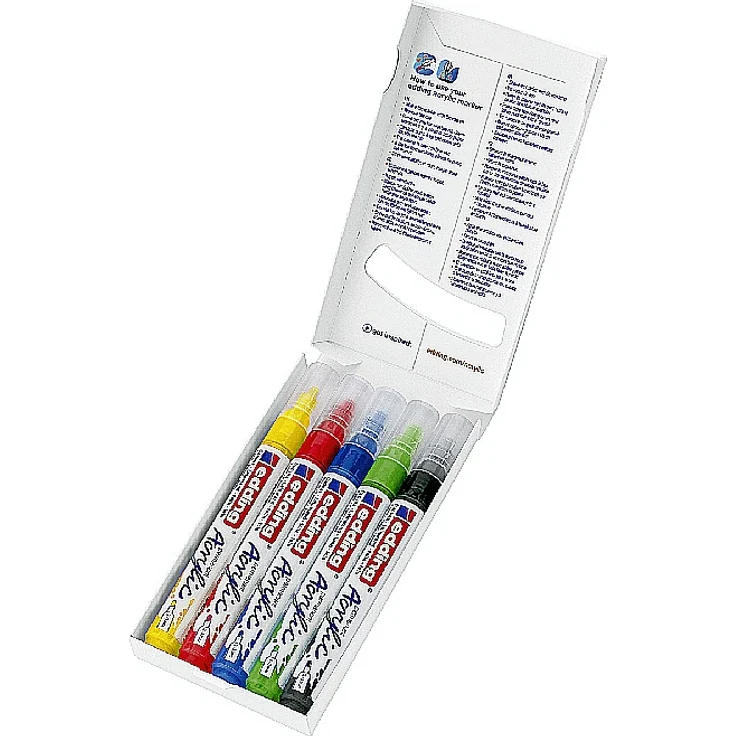 EDDING Acrylic Marker 5100 medium basic 5Stück - Preisvergleich – Bild 2