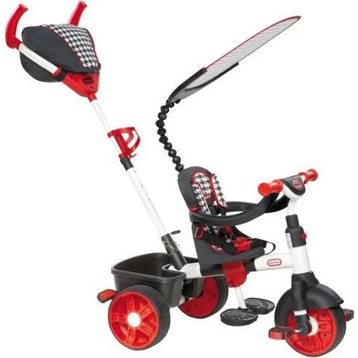 Little Tikes 4 in 1 Sports Edition Trike Junge/Mädchen Frontantrieb Senkrecht Kinder Feste Räder Rot Weiß