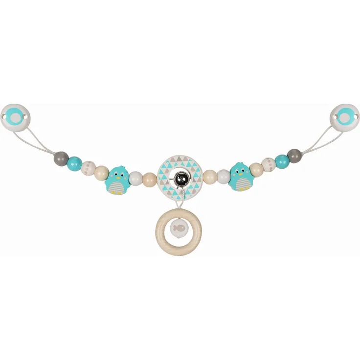 Helmess Schnullerkette Pinguin mit Ringen und Clips Unisex