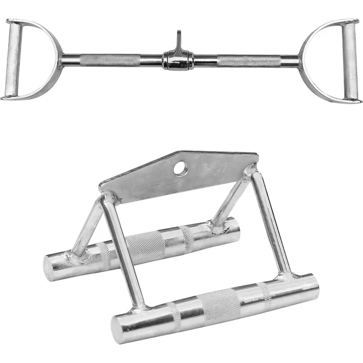 Sporttrend 24 - Seilzug Set Parallelgriff breit + Latzugstange mit Hufgriff