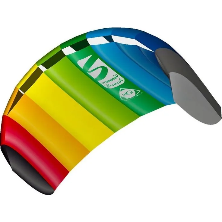 HQ 'Zweileiner Lenkmatte Symphony Beach 1.3 Rainbow', Spannweite 1300mm, Windstärken-Eignung 2 - 6 bft