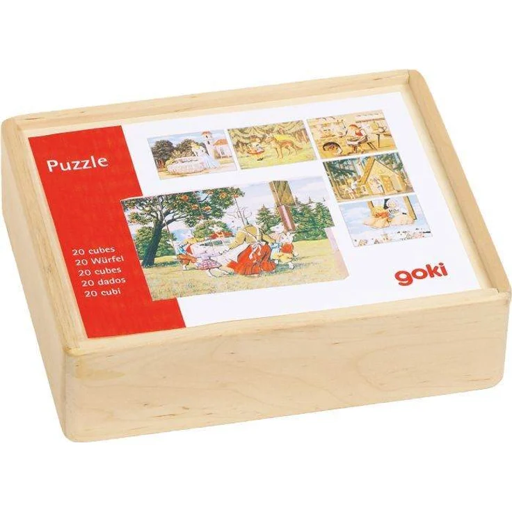 Würfelpuzzle Märchen Holz – Bild 1