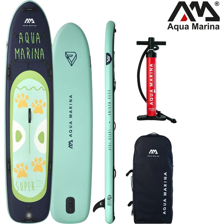 Aqua Marina Super Trip Tandem 427 x 86 x 15cm - aufblasbares Stand Up Paddleboard Komplett-Set