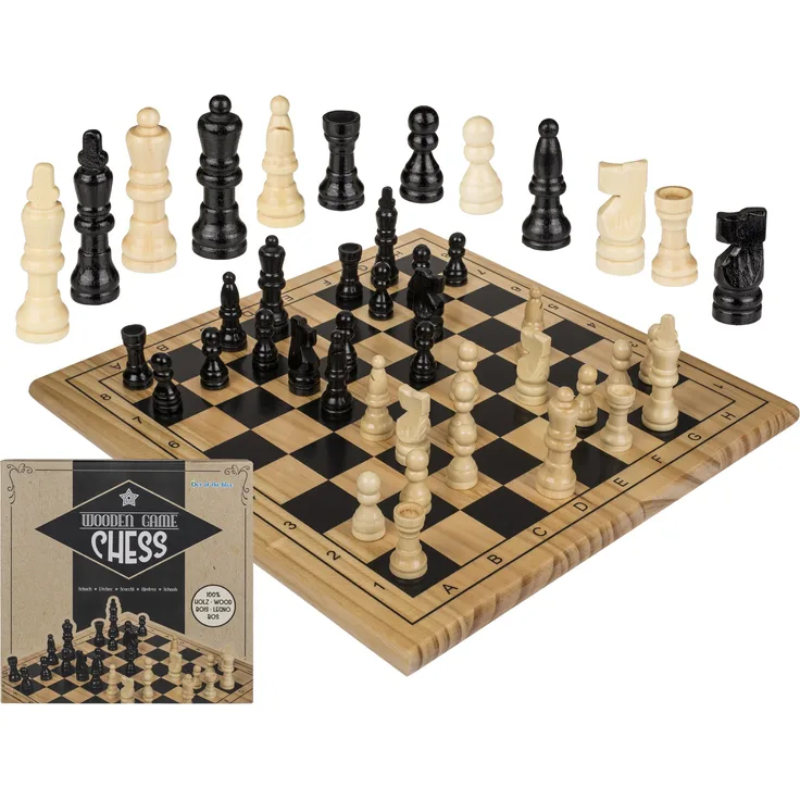 Out of the Blue Holz Brettspiel Schach 28,5 x 28,5 cm