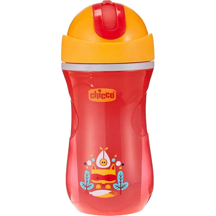 Chicco Sport Trinkbecher mit Strohhalm und isolierender Wand