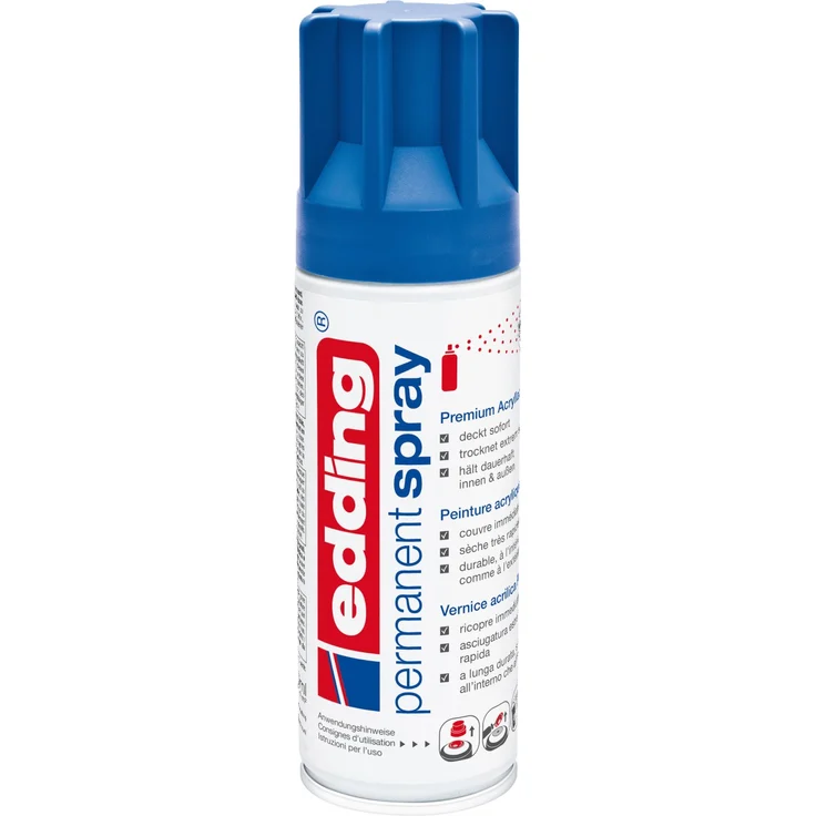 edding 5200 Permanent Spray Premium Acrylic Paint, enzianblau, matt – Bild 2