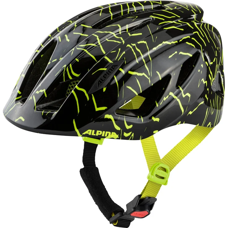 Alpina Kids Pico Black - Neon Yellow Gloss, Größe 50 - 55 cm - Fahrradhelm, Farbe Schwarz – Bild 1