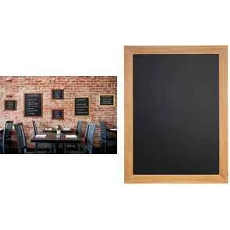 Securit Kreidetafel UNIVERSAL mit Holzrahmen teak