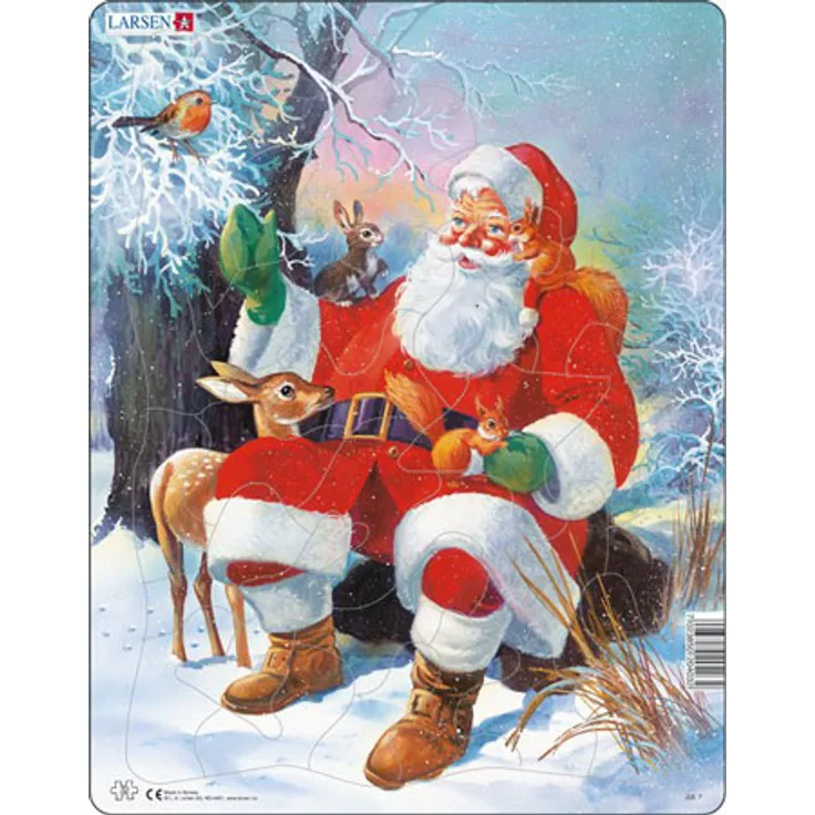 Larsen Puzzle Weihnachtsmann im Wald