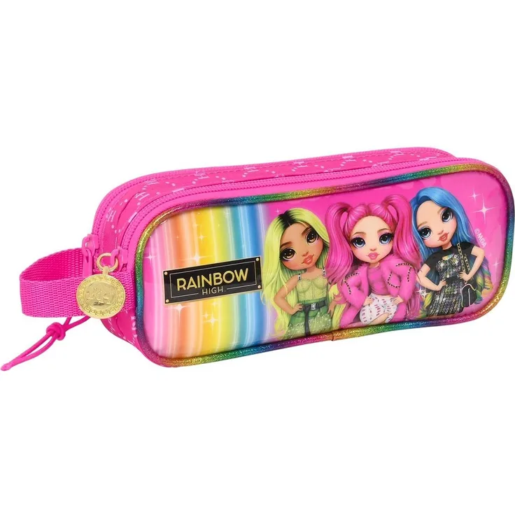 safta 812220513 Doppelmäppchen Rainbow High 21 x 8 x 6 cm, bunt