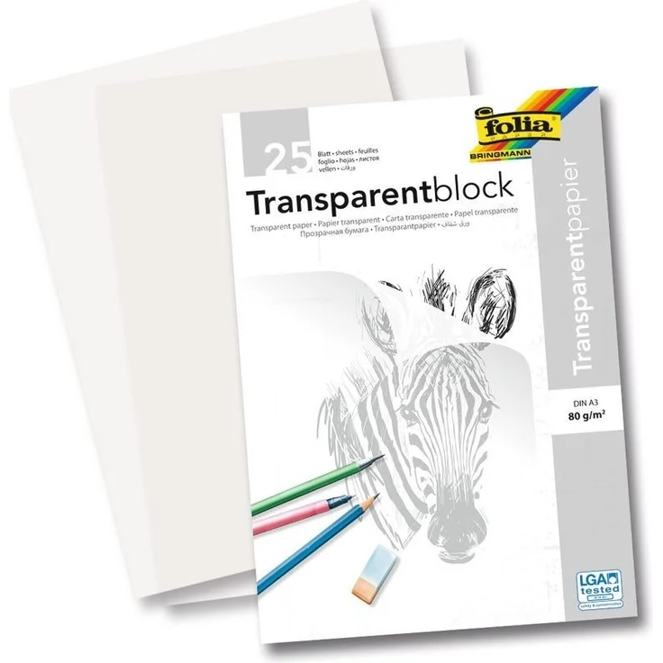 Glorex Transparentpapierblock 80g A3 , 25 Blatt – Bild 3