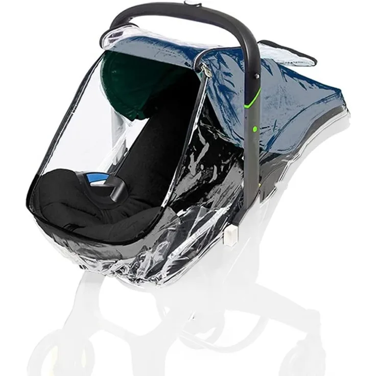 Cysocool Kinderwagen Regenverdeck fit Doona, Babyschale Regenschutz mit Verschließbares Kontakt-Fenster kompatibel mit Doona, Komfort, Transparent und Gute Luftzirkulation