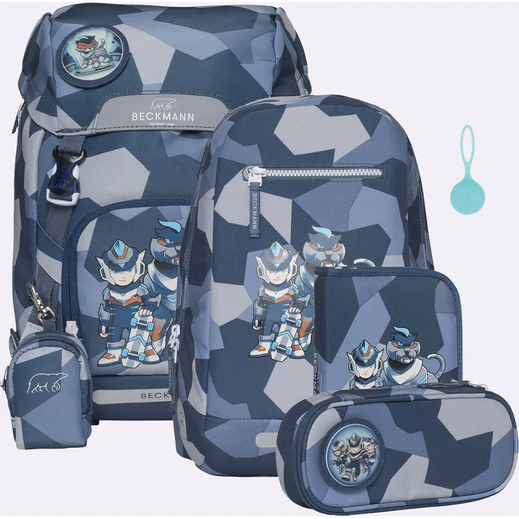Beckmann Schulrucksack Set 6-teilig Classic Tiger Race