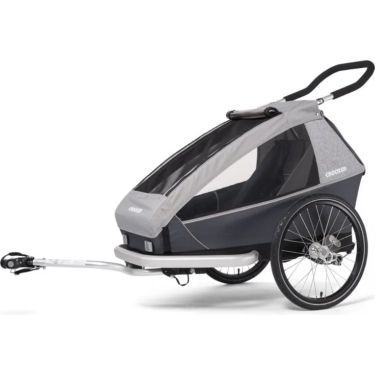 Croozer 'Kid Keeke 1' Kinderanhänger 2020, Stone Grey, 1-Sitzer
